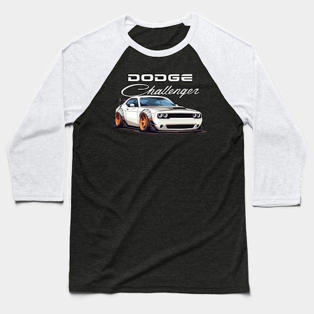 challenger RT stanced Baseball T-Shirt by Turbo29